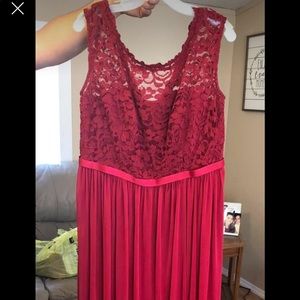 Worn once for wedding, it’s a long dress